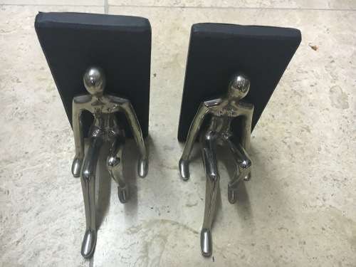 Carol Boyes ? Fantastic condition silver book ends - solid silver steel