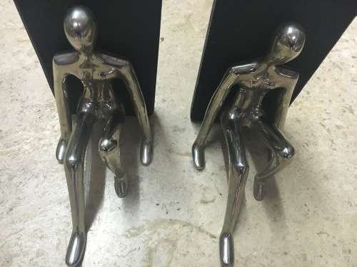 Carol Boyes ? Fantastic condition silver book ends - solid silver steel