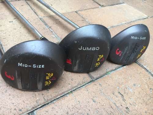 Junior golf clubs x 3