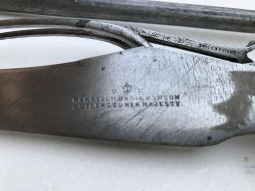 Vintage Meat Carving Set - Bone carved handle - see pics - beautiful