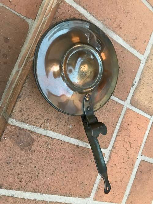 Vintage copper bed warmer pot chambermaids put coal in - circa 100 years old