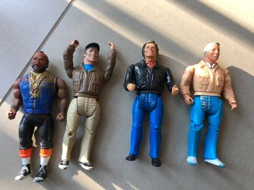 Wow - vintage and colectable full A Team 1980's set - rare to have full set