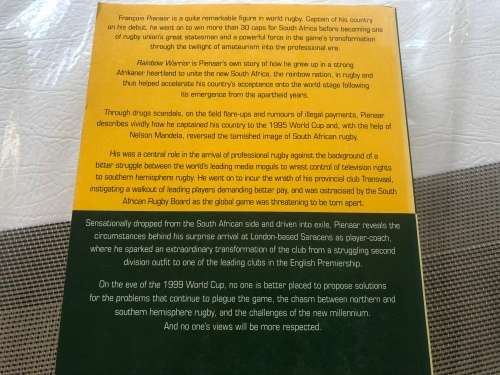 Wow - Original autograph and book Francois Pienaar - collectors piece