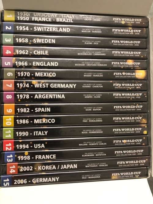 Brand new full set of Fifa world cup DVD's - must have - rare