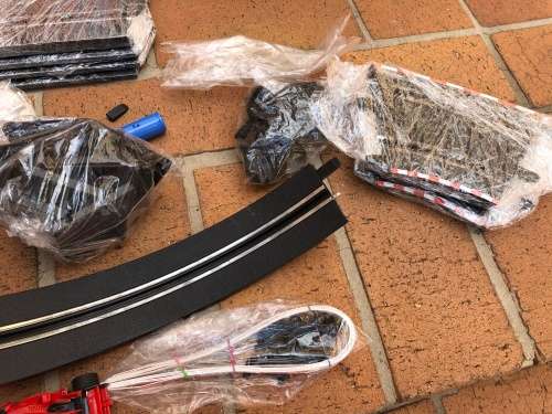 Lovely Carerra slot car set - track, cars and charger
