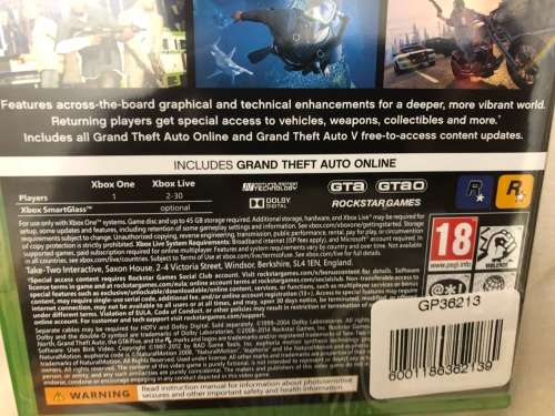 Brand new sealed X Box One Grand Theft Auto V