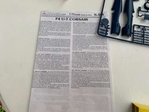 New and lovely Corsair Fighter Jet model Italeri