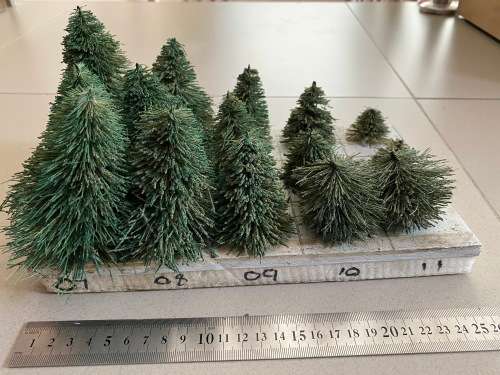 Large set of trees for track scenery