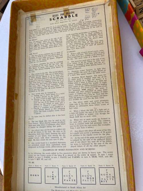 Vintage scrabble set