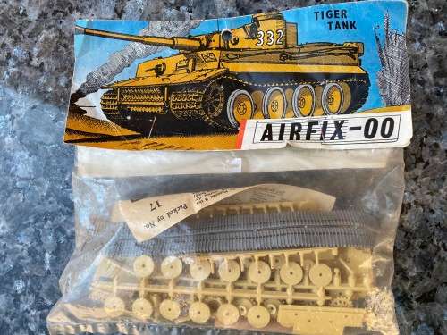 Vintage Airfix Tiger tank model