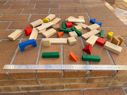 Lovely Plan Toys Wooden Blocks - good condition