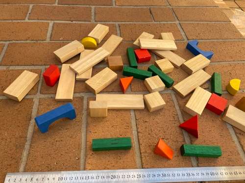Lovely Plan Toys Wooden Blocks - good condition