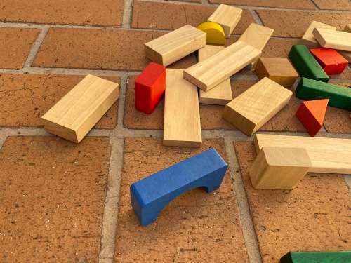 Lovely Plan Toys Wooden Blocks - good condition