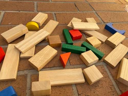 Lovely Plan Toys Wooden Blocks - good condition
