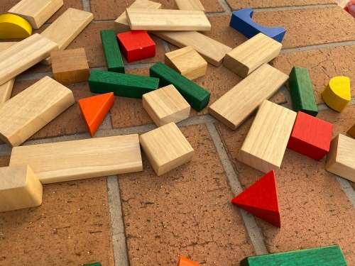 Lovely Plan Toys Wooden Blocks - good condition
