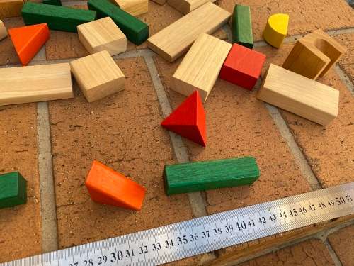 Lovely Plan Toys Wooden Blocks - good condition