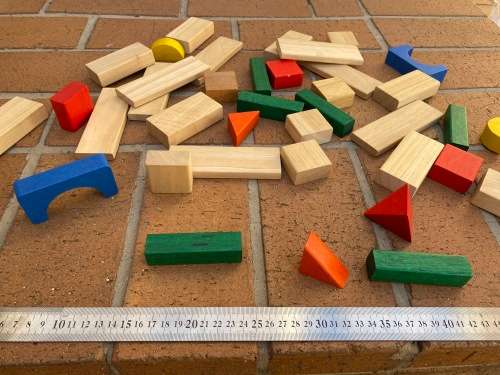 Lovely Plan Toys Wooden Blocks - good condition