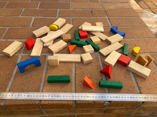Lovely Plan Toys Wooden Blocks - good condition