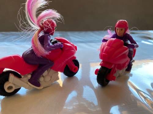 2 x Barbie Like motorcycles