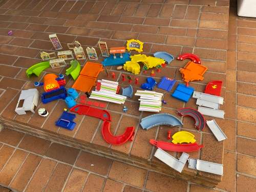 Vintage Matchbox set with filling station, buildings and track - very rare and nice