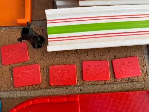 Vintage Matchbox set with filling station, buildings and track - very rare and nice