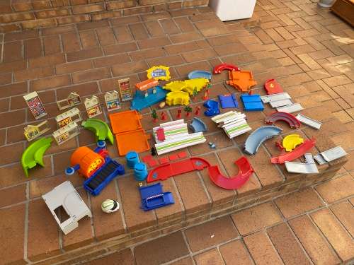 Vintage Matchbox set with filling station, buildings and track - very rare and nice