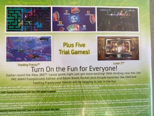 XBOX 360 Arcade Game