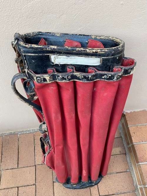 Vintage Golf Bag - lovely - Red and unusual