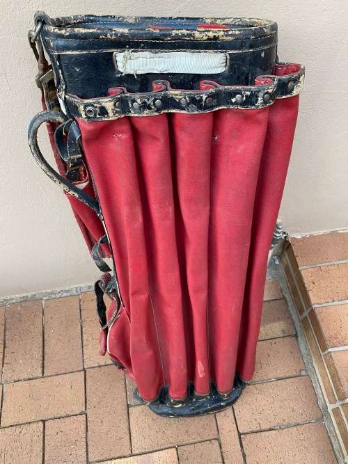 Vintage Golf Bag - lovely - Red and unusual
