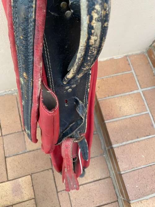Vintage Golf Bag - lovely - Red and unusual