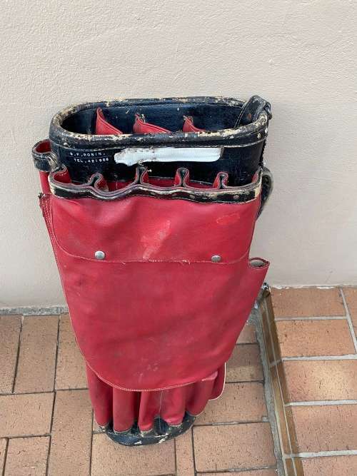 Vintage Golf Bag - lovely - Red and unusual
