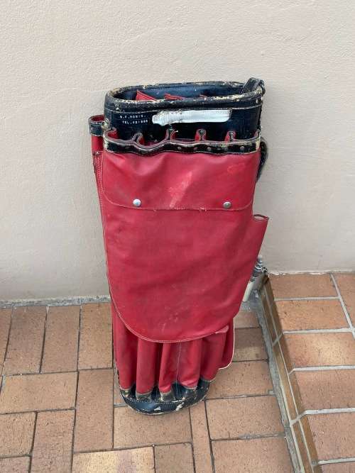 Vintage Golf Bag - lovely - Red and unusual