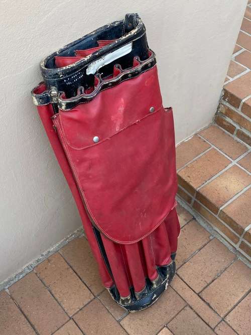 Vintage Golf Bag - lovely - Red and unusual