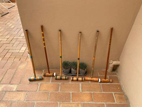 Vintage croquet set for display or talking piece - rare