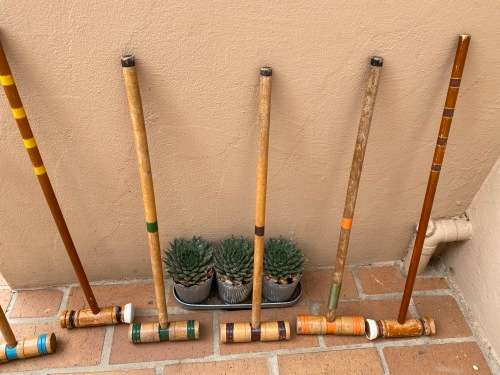 Vintage croquet set for display or talking piece - rare