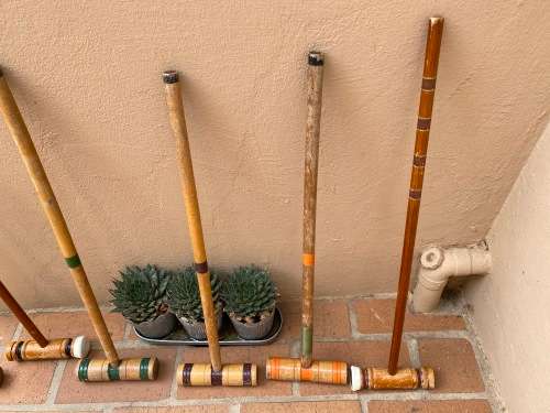 Vintage croquet set for display or talking piece - rare