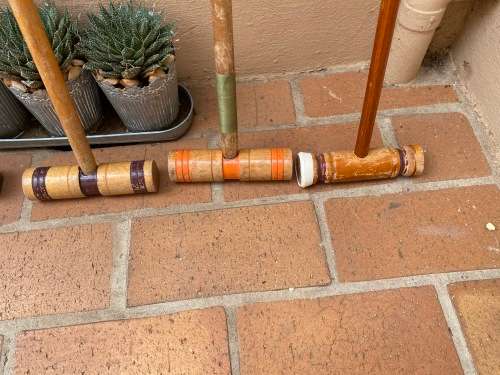 Vintage croquet set for display or talking piece - rare