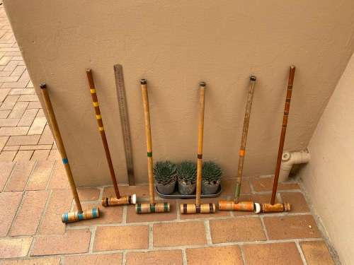 Vintage croquet set for display or talking piece - rare