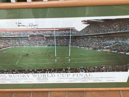 Fantastic find - Signed original by Joel Stransky - 1995 World Cup Final Frame