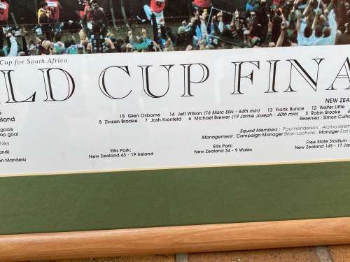 Fantastic find - Signed original by Joel Stransky - 1995 World Cup Final Frame