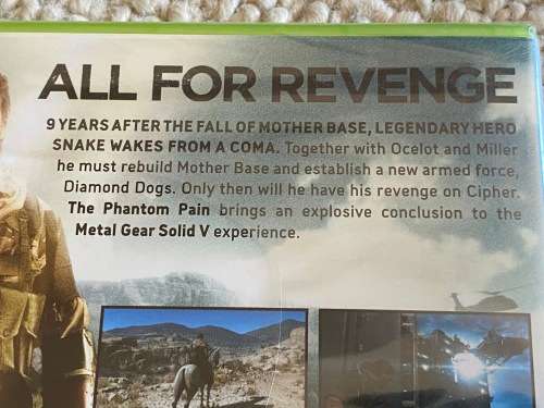 Brand New The Phantom Pain XBOX 360 game