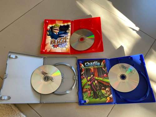 Ps2 Bundle Cheap - Lumines, Charlie and the Chocolate Factory and Buzz