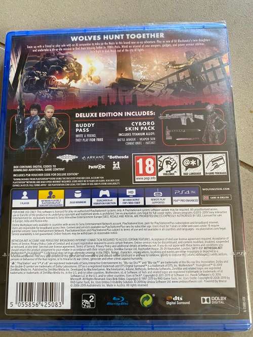 Brand New PS4 Wolfenstein Game