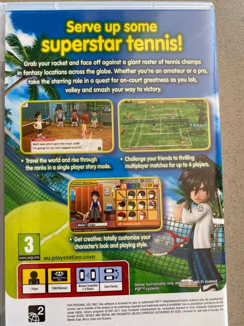 PSP Everbodys Tennis game