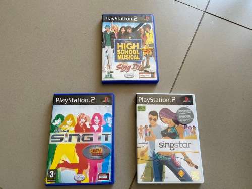 PS2 Games x 3 - High School Musical, Sing IT and Sing Star - Cheap