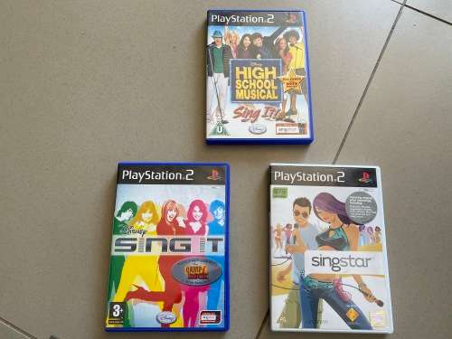 PS2 Games x 3 - High School Musical, Sing IT and Sing Star - Cheap