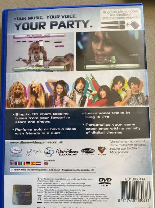 PS2 Games x 3 - High School Musical, Sing IT and Sing Star - Cheap