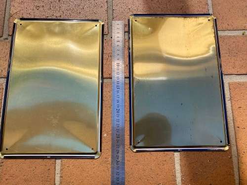 2 x vintage looking steel Coca Cola signs - nice