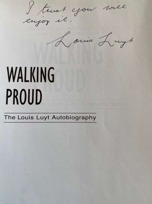 Original signed Louis Luyt Walking Proud Autobiography