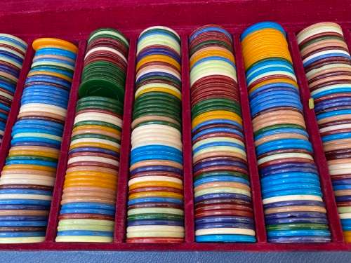 Vintage roulette chips - must have - collectable